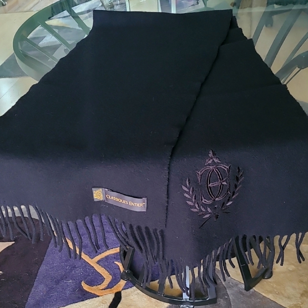 Classiques Entier Black Fringed Scarf ❤️